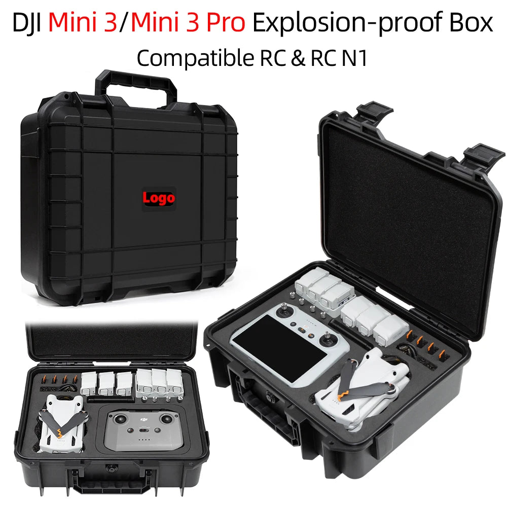 DJI Mini 3 Pro Hard Case: Waterproof Protective Carrying Box Tidesmit