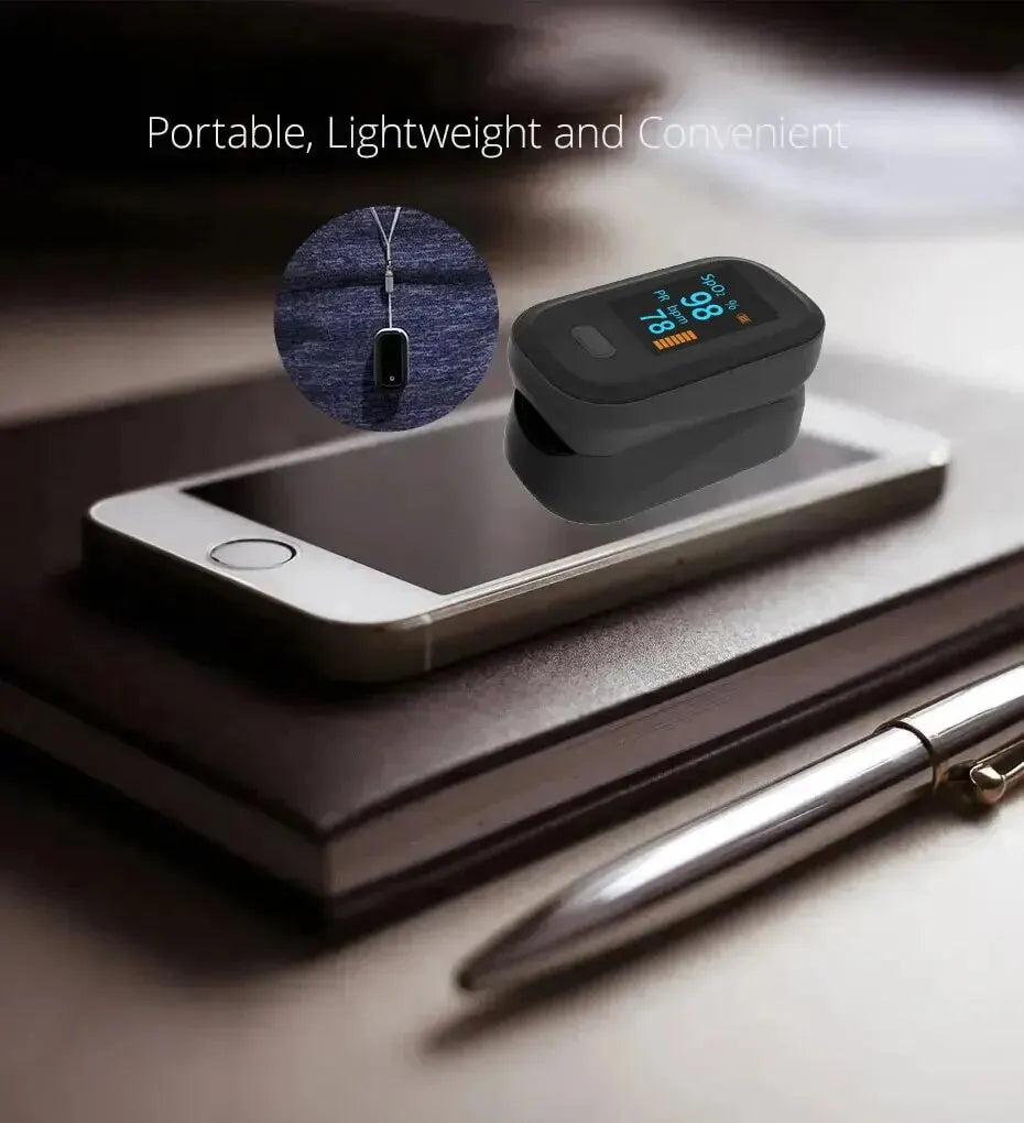 Finger Pulse Oximeter Medical Portable Blood Oxygen Oxymetre Heart Rate Saturation Meter OLED Oximetro De Dedo