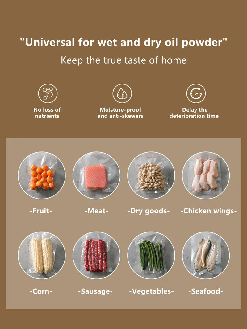 Food Sealing Machine Vacuum Sealing Machine Portable Automatic Packaging Machine Kitchen Helper Keep Food Fresh 220V For Home