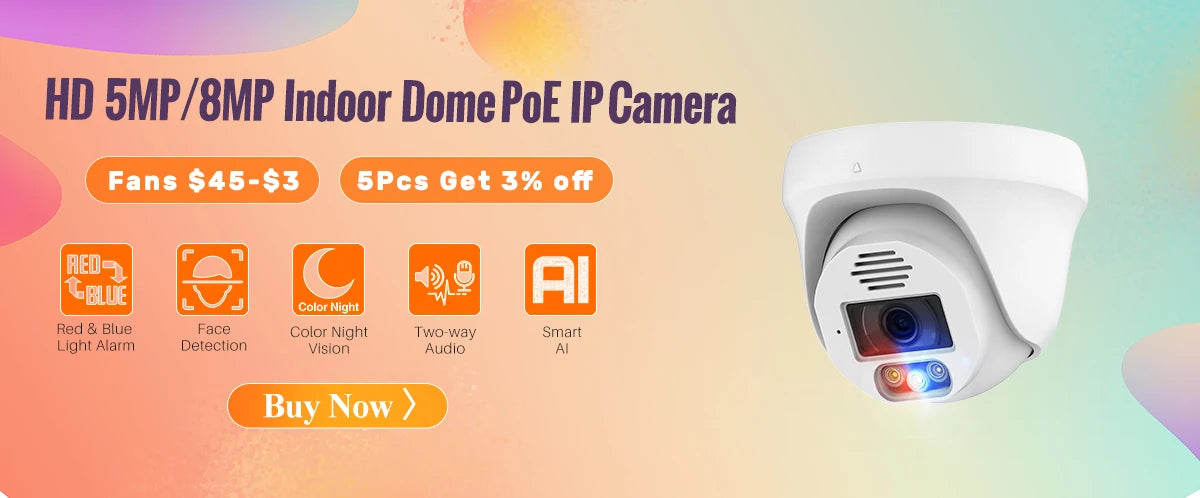 Techage 8MP POE IP Camera Dual Lens HD CCTV Video Smart AI Outdoor Audio Auto Tracking PTZ  Camera Surveillance Security System