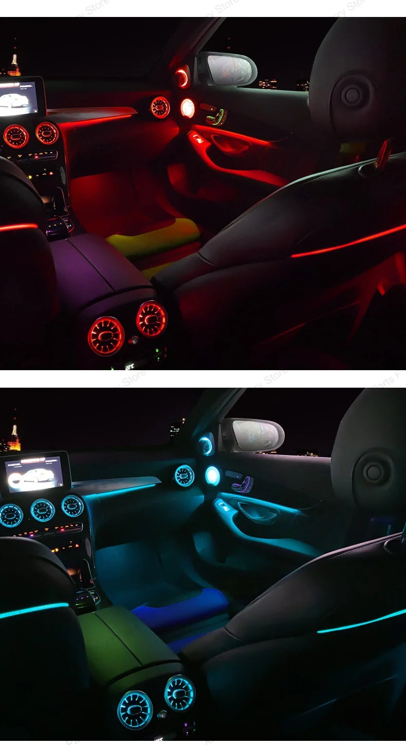 Mercedes Benz W205 X253 64-Color LED Ambient Lighting Kit Tidesmit