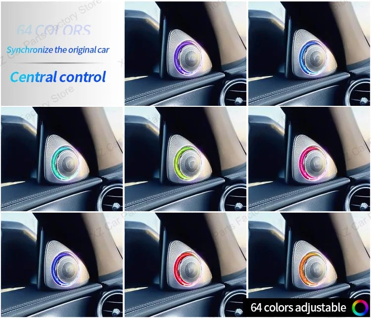 Mercedes Benz W205 X253 64-Color LED Ambient Lighting Kit Tidesmit