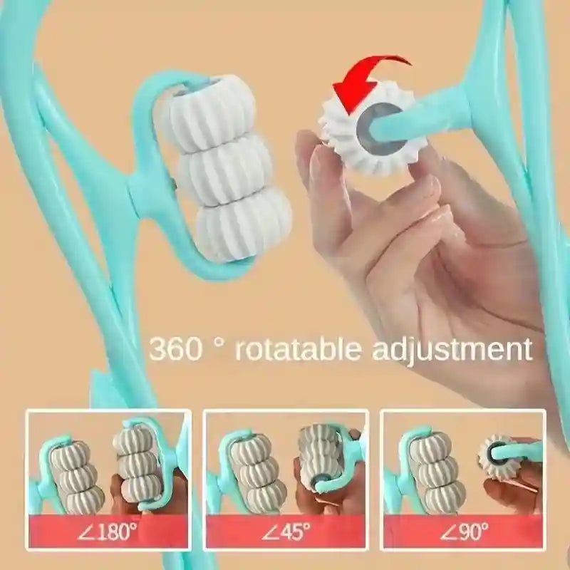 Spinal Massage Tool for Neck Relief – Portable Manual Trigger Point Massager Relaxation Treatment Tidesmit