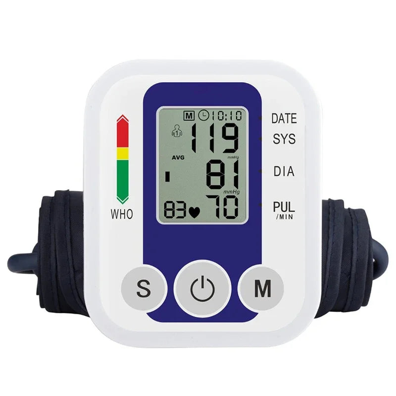 English Voice Automatic Tonometer Arm Blood Pressure Monitor Pressure Sensor Monitor Equipment Digital Tensiometer LED Display