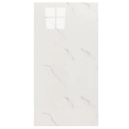 Self-adhesive white marble tile sticker sheet with gray veining, 30x60 cm