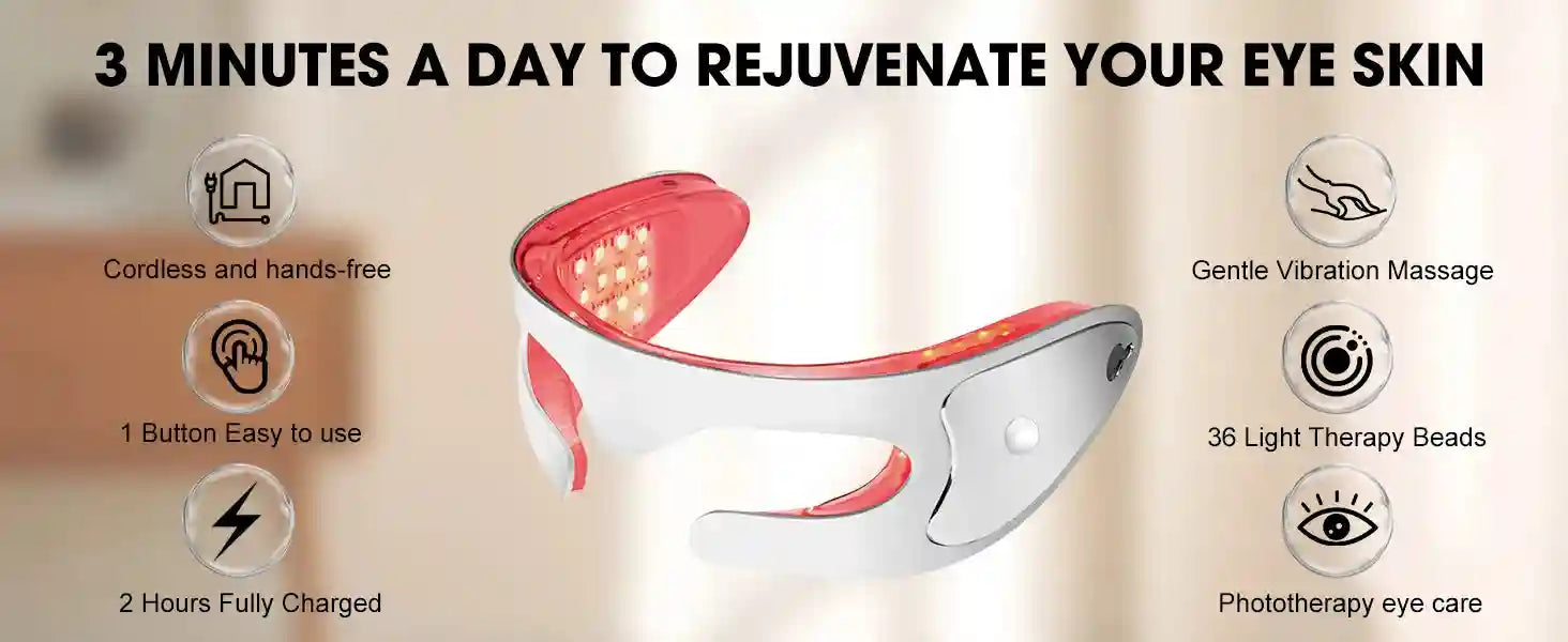 Eye Massage Instrument for Dark Circles and Fine Lines - White Eye Massage Instrument Tidesmit