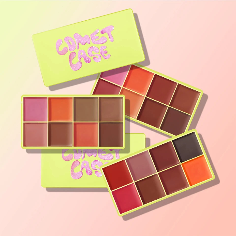 Tidesmit 8-color eyebrow cream highlighter palette with matte and shimmer finishes for natural long-lasting makeup