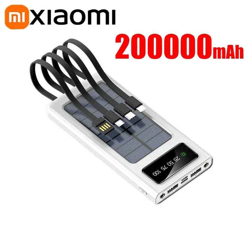 Tidesmit 200000mAh Solar Power Bank - Fast Charging Portable Charger White 200000mAh Tidesmit