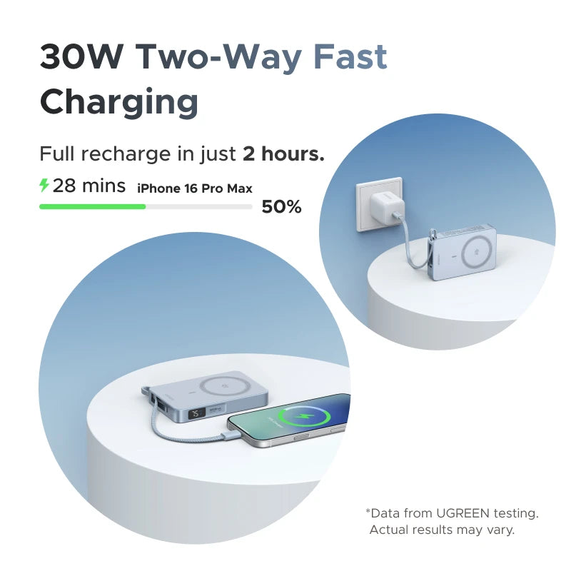10000mAh Magnetic Power Bank 25W Fast Charger for iPhone 17 by Tidesmit Tidesmit