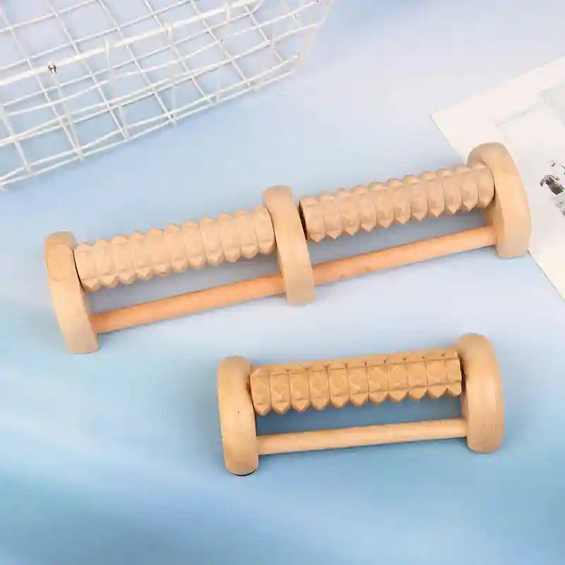 Wooden Foot Massager Roller | Deep Tissue Reflexology Tool Massage Roller Tidesmit