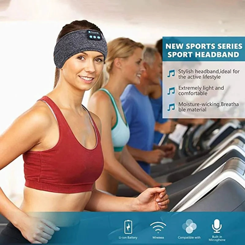 Wireless Sleep Headphones Headband - Breathable Soft Bluetooth Fabric Tidesmit