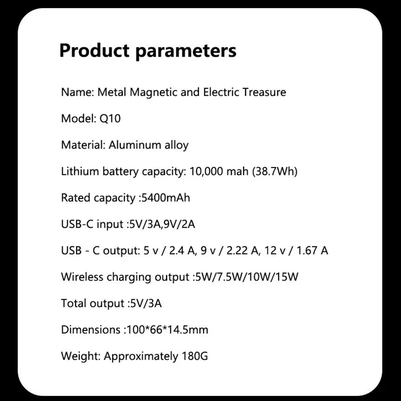 Magnetic Wireless Power Bank 10000mAh Portable Charger by Tidesmit Tidesmit