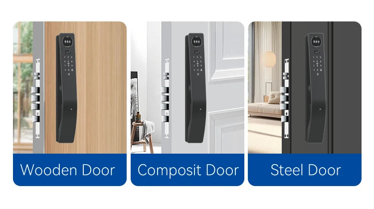 Smart Door Lock Tuya Wifi Smart Fingerprint Cerradura Inteligente Digital Safe Door With Camera Lock For Home