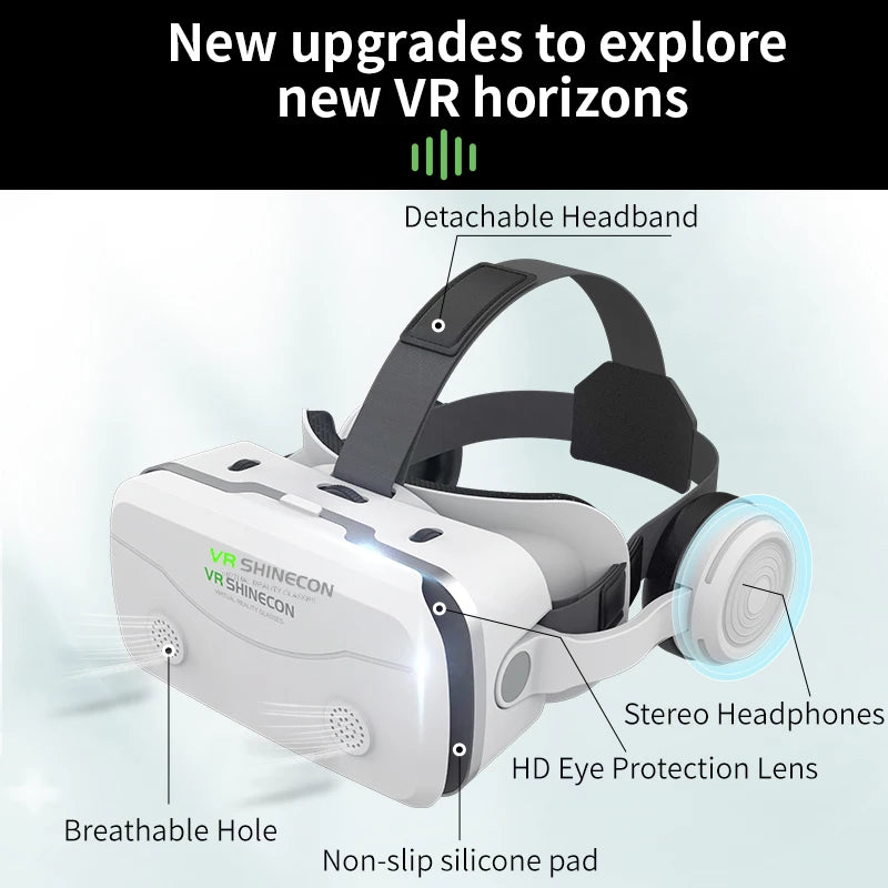 VR Headset for Smartphones - Immersive 3D Glasses with Remote Controller Tidesmit
