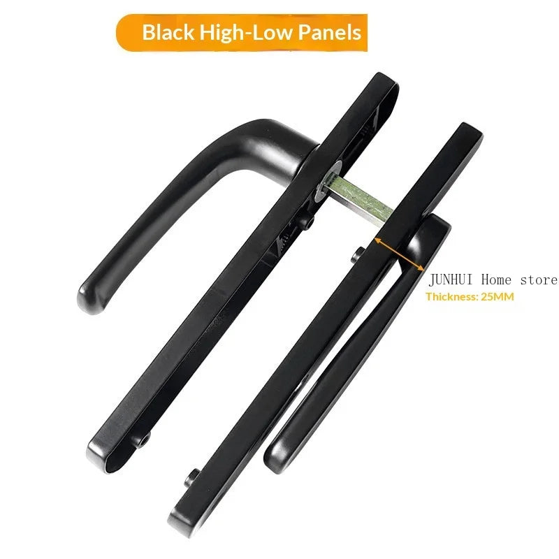 Thermal‑Break Aluminum Swing Door Ultra‑Thin Handle Lock for Aluminum Alloy Double Door Diamond‑Mesh Screen Door Hardware
