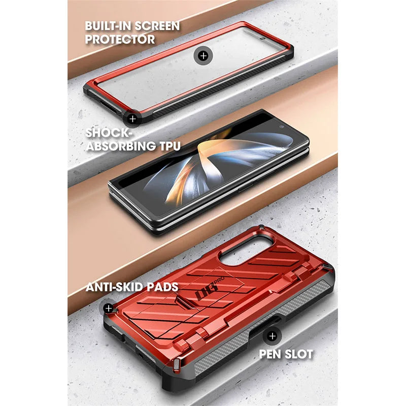 Samsung Galaxy Z Fold 4 Rugged Case - Dual Layer Shock-Absorbing Cover Tidesmit