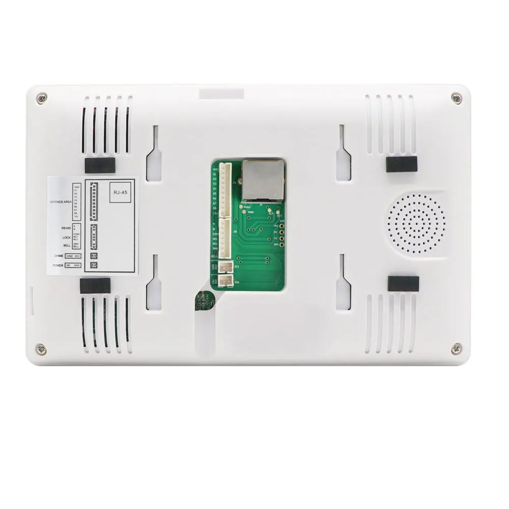 Tuya Smart Life WiFi 7 Inch Wireless HD Video Doorbell Intercom POE Switch 1-999 Unit Large Building Apartment Door Phone System