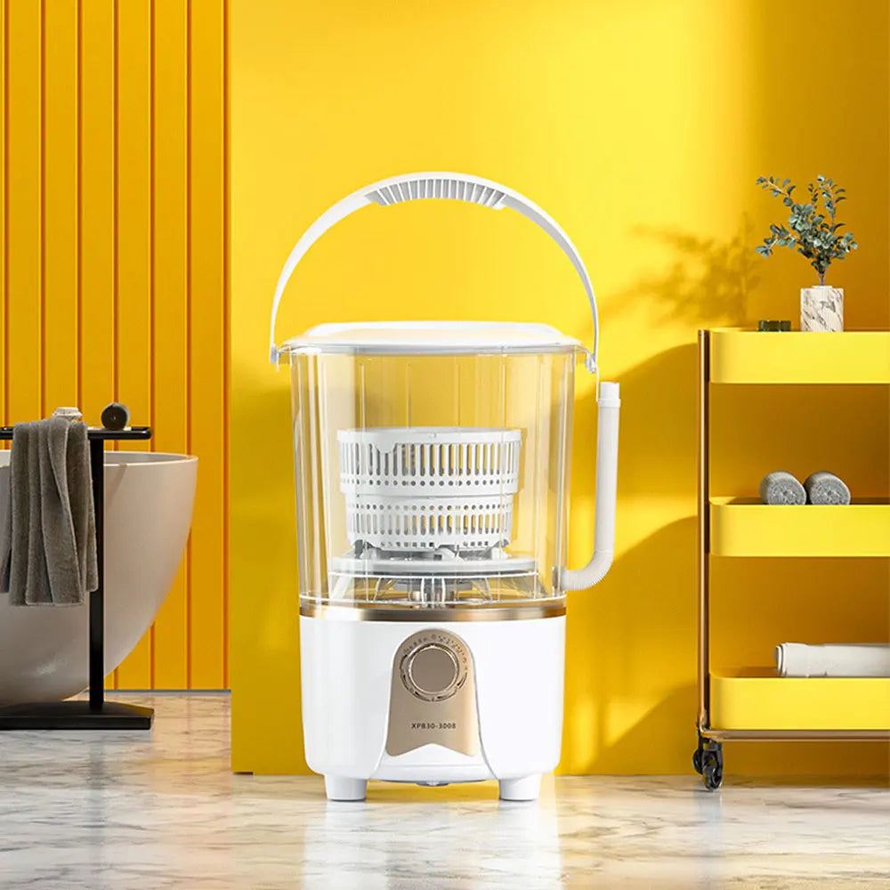 Tidesmit portable semi-automatic bucket washing machine and small dryer for baby clothes, socks, and dorm laundry.