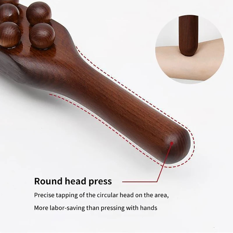 Back Massage Stick 37-Bead Gua Sha Tool for Deep Tissue Relief Back Massage Instrument Tidesmit