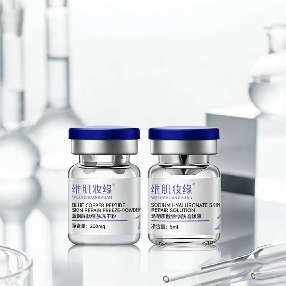 GHK-Cu 99% Copper Peptide Freeze-Dried Powder Blue Copper Anti Wrinkle Plump Firm Skin Fade Lines Repair Barrier Set
