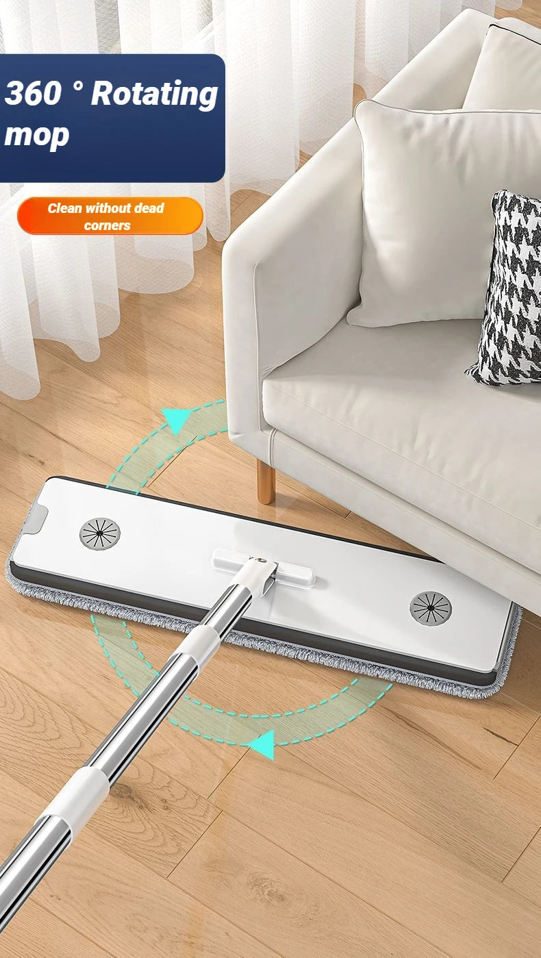 Spin Flat Mop Combo Set With Bucket Joybos 33cm Wet Dry Floor Cleaning Scraper Barrel Mops Washable Microfiber Toilet Bathroom