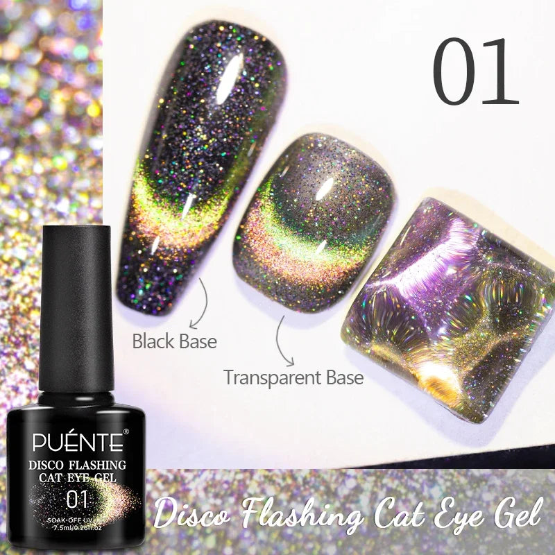 Cat Eye Magnetic Gel Polish 7.5ml - Professional Long-Lasting Nail Art Permanent Makeup Machines Disco Flashing Cat 1