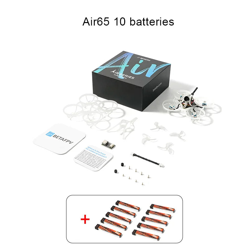BETAFPV Air65 Brushless Whoop Drone | Lightweight FPV Racing Micro Drone Air65 10 batteries Tidesmit