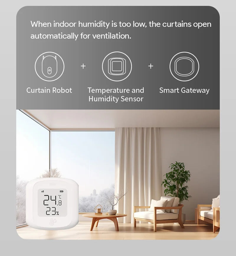 Zigbee Curtain Robot Smart Controller - Voice & App Control for Smart Homes Tidesmit
