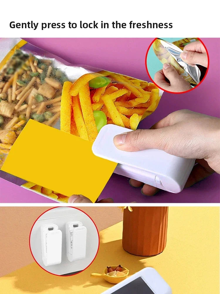 Vacuum Sealer Mini Snacks Sealing Household Heat Plastic Sealing Machine Handheld Food Preservation Portable Kitchen Gadget Safe
