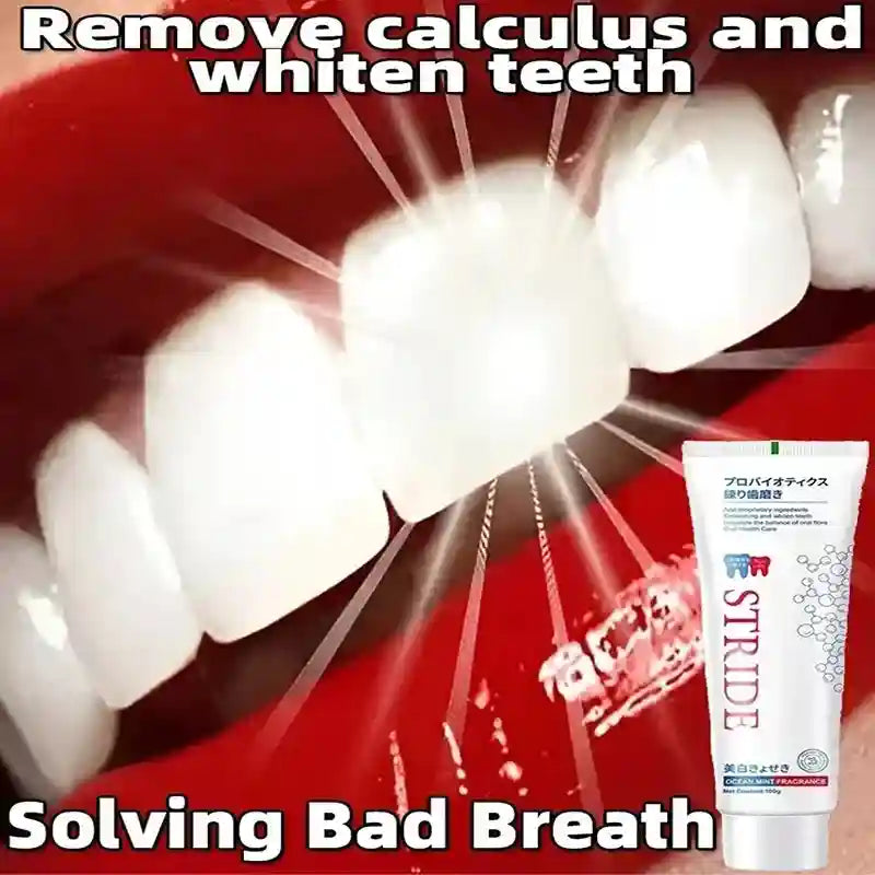 Tidesmit teeth whitening toothpaste for dental calculus removal and breath freshening oral care.