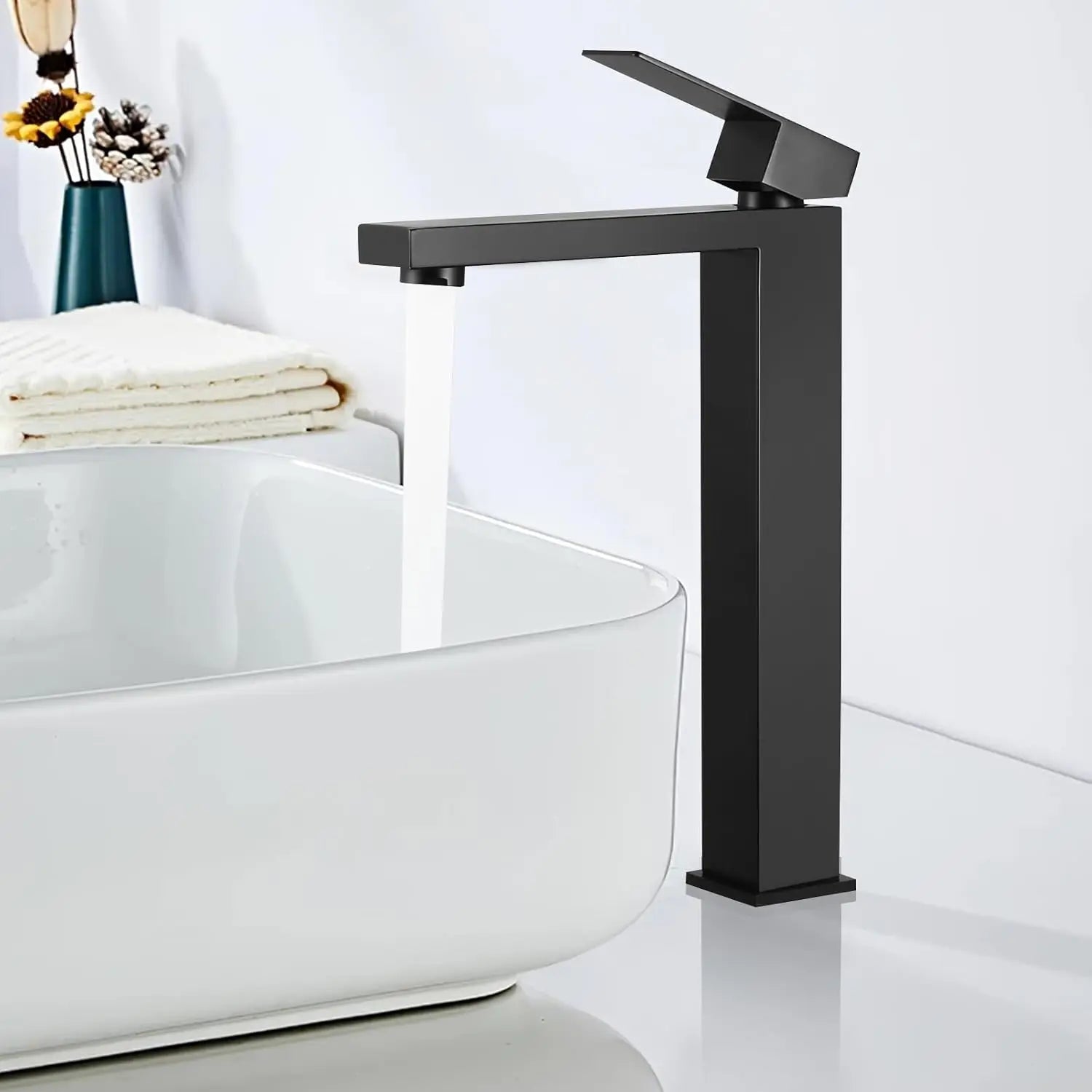 Modern bathroom mixer tap 360° swivel single handle hot and cold water basin mixer sink tap for kitchen and bathroom