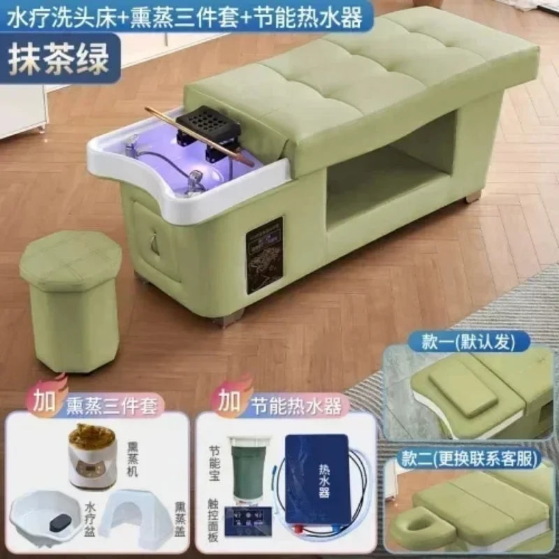 Japanese Shampoo Chair Head Spa Water Circulation System - Tidesmit Massage Chairs green Tidesmit