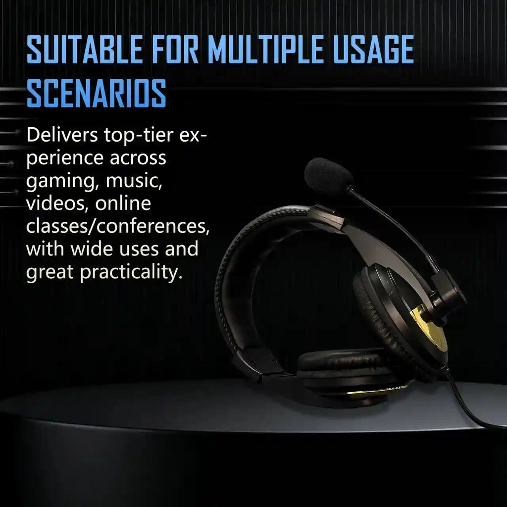 Wired Gaming Headphones with Microphone - Over-Ear PC Headset Tidesmit