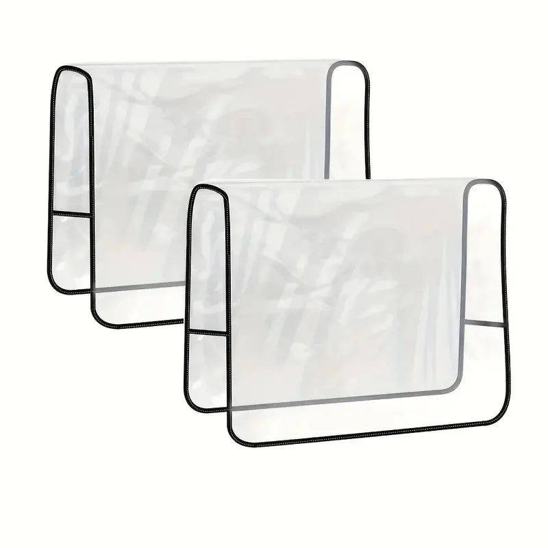 Salon Chair Back Cover - Clear PVC Protective Guard for Wellness Chairs Massage Chairs 2PCS Tidesmit