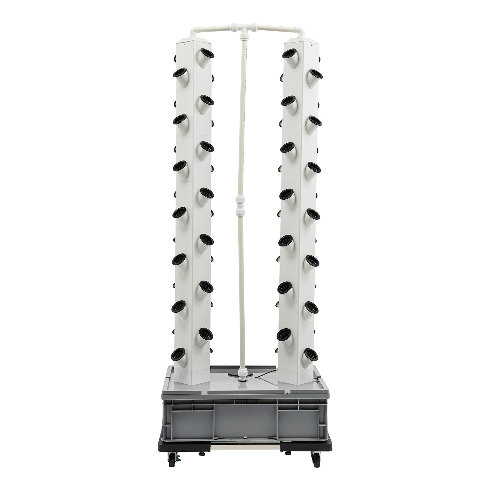 56-Plant Hydroponic Growing Tower 220v Outdoor Indoor Vertical Garden Smart Garden Kit Hydroponics Growing Tower with 4 Wheels