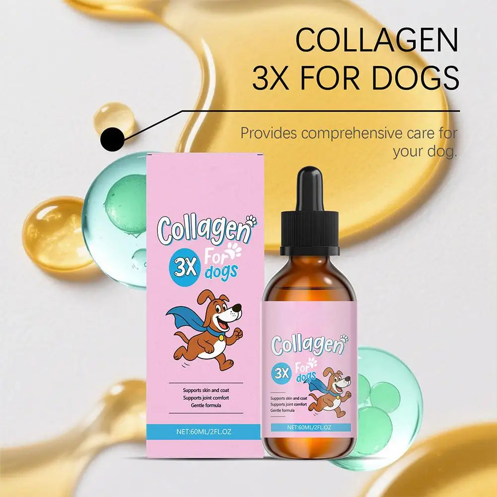 1/3/5-Piece Dog Collagen Drops Gentle Formula for Coat & Skin Care Main Dietary Supplement Dog Cleaning Supplies