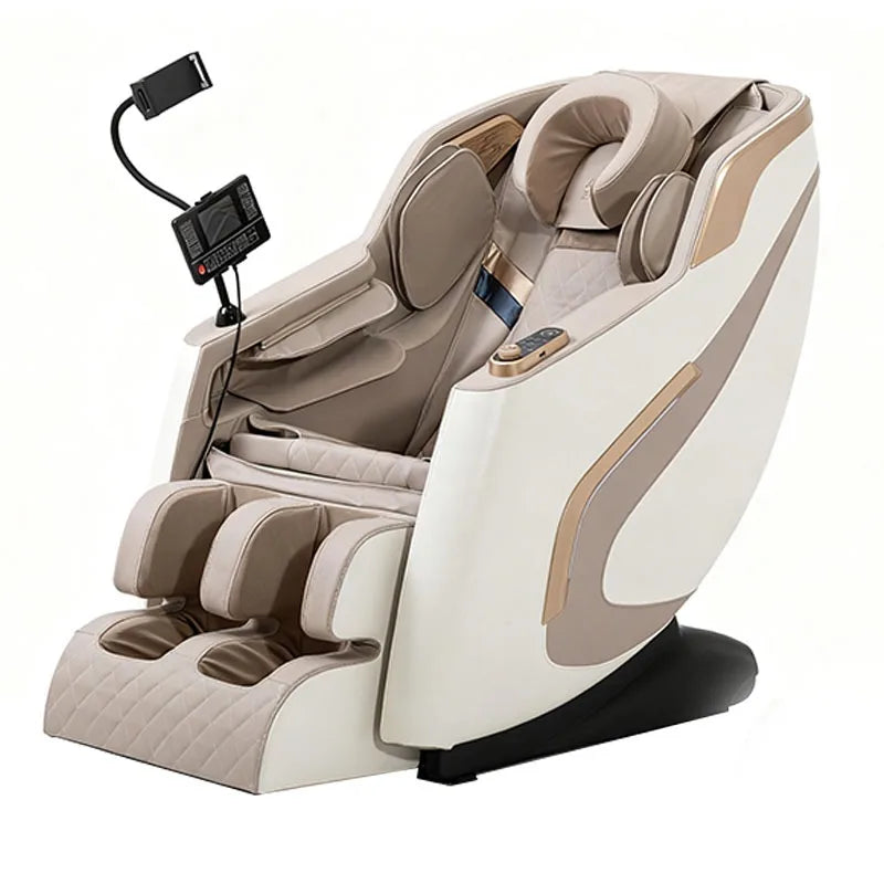 8D Zero Gravity Full Body Shiatsu Massage Chair - Beige or Black Massage Chairs Tidesmit