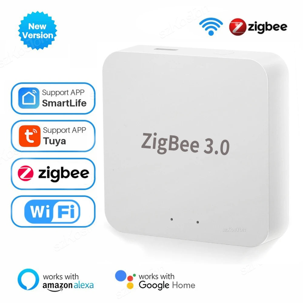 Tuya Zigbee 3.0 Gateway Hub: Reliable Smart Home Bridge - White Tidesmit