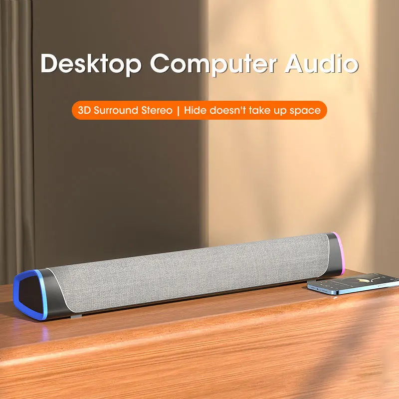 Tidesmit Computer Speaker Bar with 4D Stereo Subwoofer for PC & Laptop Tidesmit