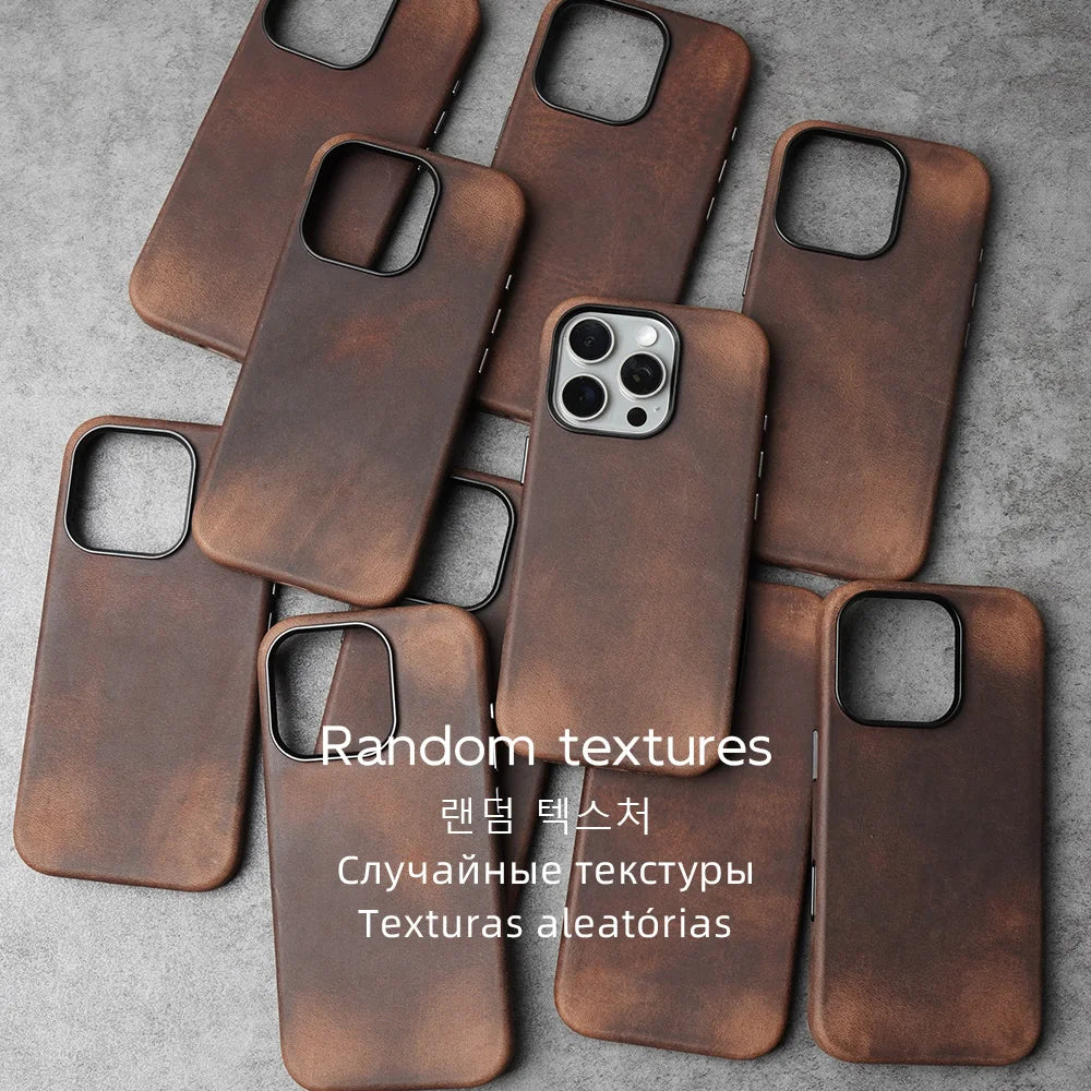 Horween Leather iPhone 16 Pro Max Case - Slim Protective Cover Tidesmit
