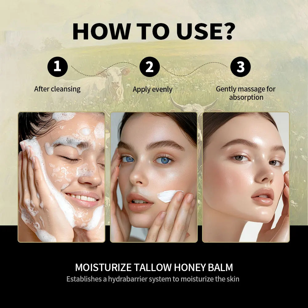 Beef Tallow Face Cream Lasting Moisturizing Soothing Facial Skin Firming Increase Facial Elasticity Nourishing Smooth SkinCare