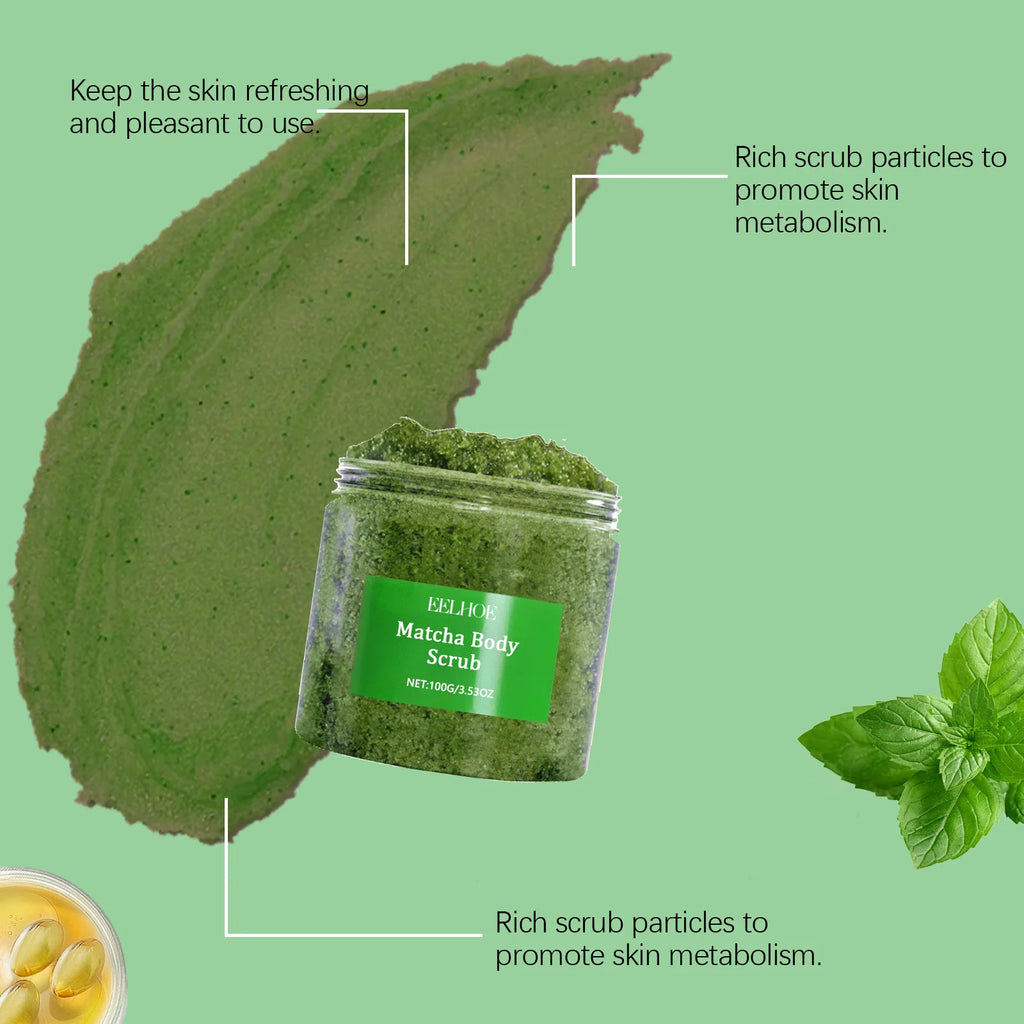 Matcha Sea Salt Body Scrub - Natural Exfoliant for Smooth Skin Scrubs Treatments Tidesmit