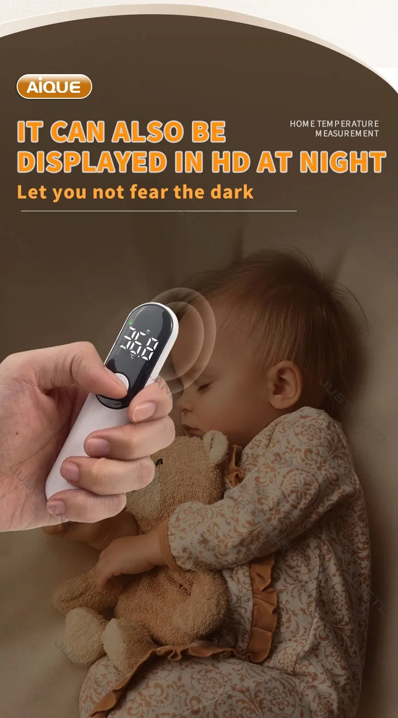 JUSTLANG Forehead Digital Thermometer LED Non Contact Infrared Medical Thermometer Body Temperature Fever for Baby Adults