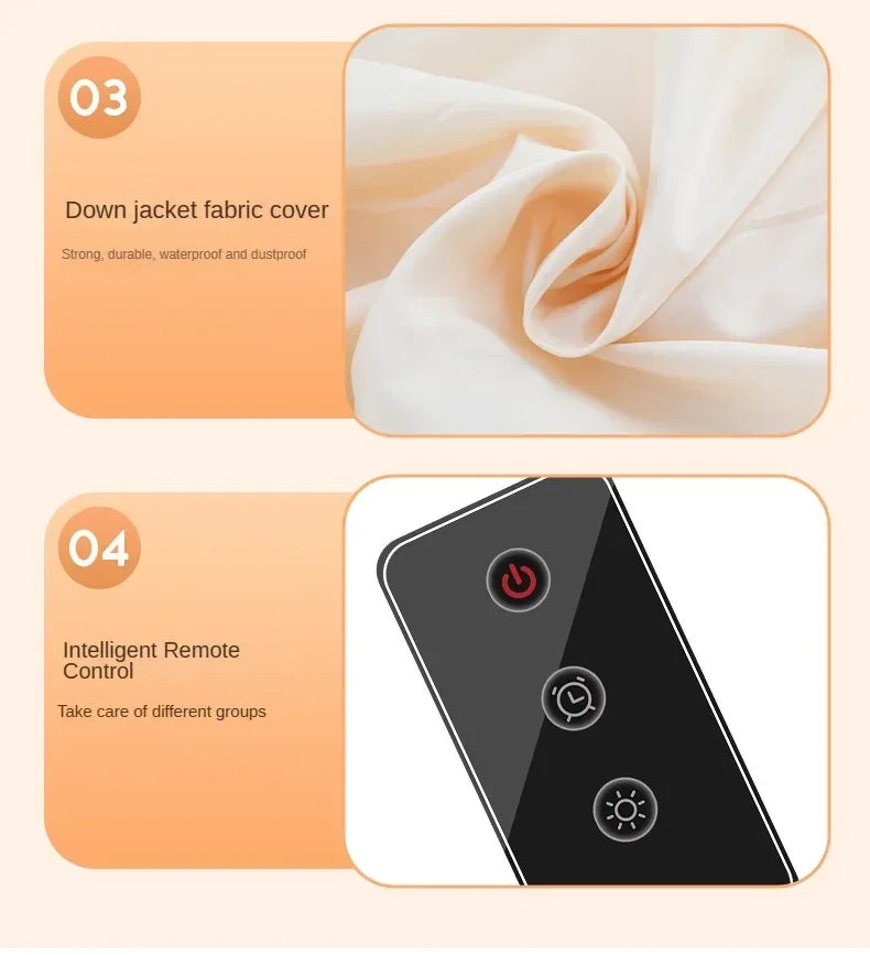 Tidesmit portable electric clothes dryer with remote control and timing for efficient travel laundry drying
