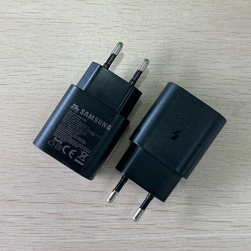 Samsung 25W USB-C Fast Charger Adapter - EU & US Plug Options Tidesmit
