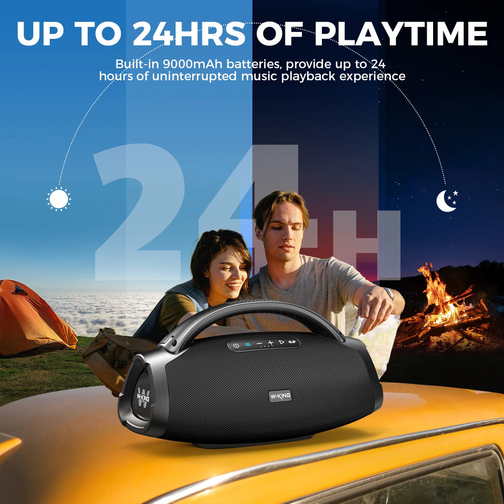 W-KING X20 Portable Bluetooth Speakers, 200W RMS Massive Bass Party Boombox IPX7 Waterproof Speaker Large, Loud Outdoor Boombox