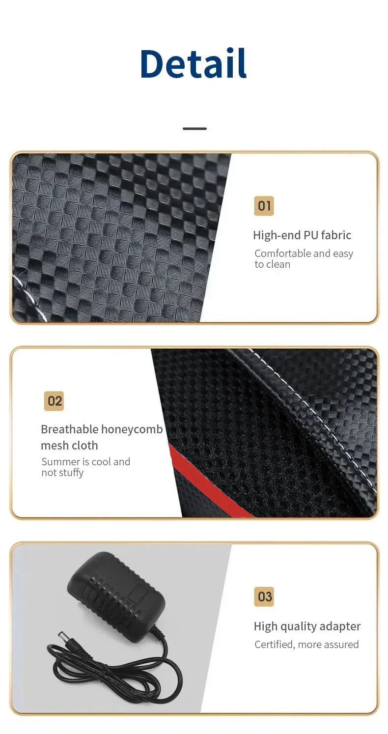 Electric Massage Pillow for Neck & Back with Heat Therapy | Tidesmit Massage Cushion Tidesmit