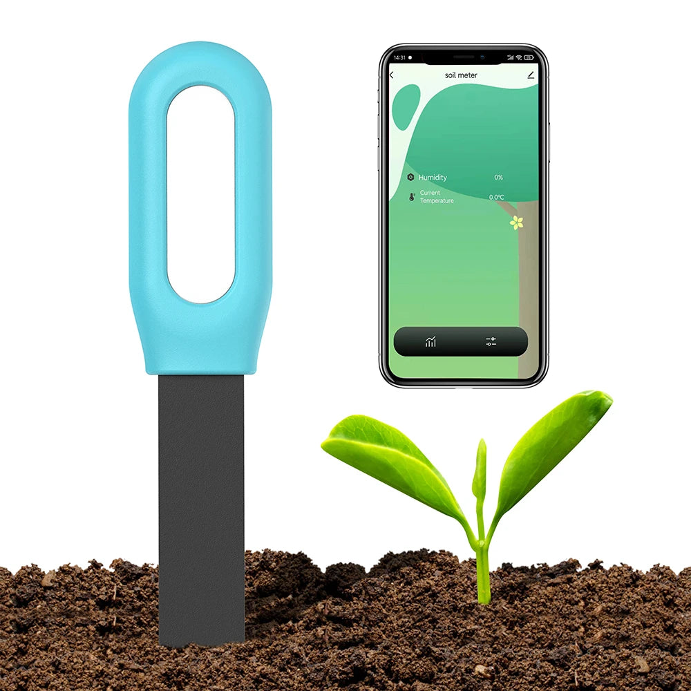 Smart Soil Moisture Sensor - Bluetooth Garden Monitor for Plant Health Tidesmit