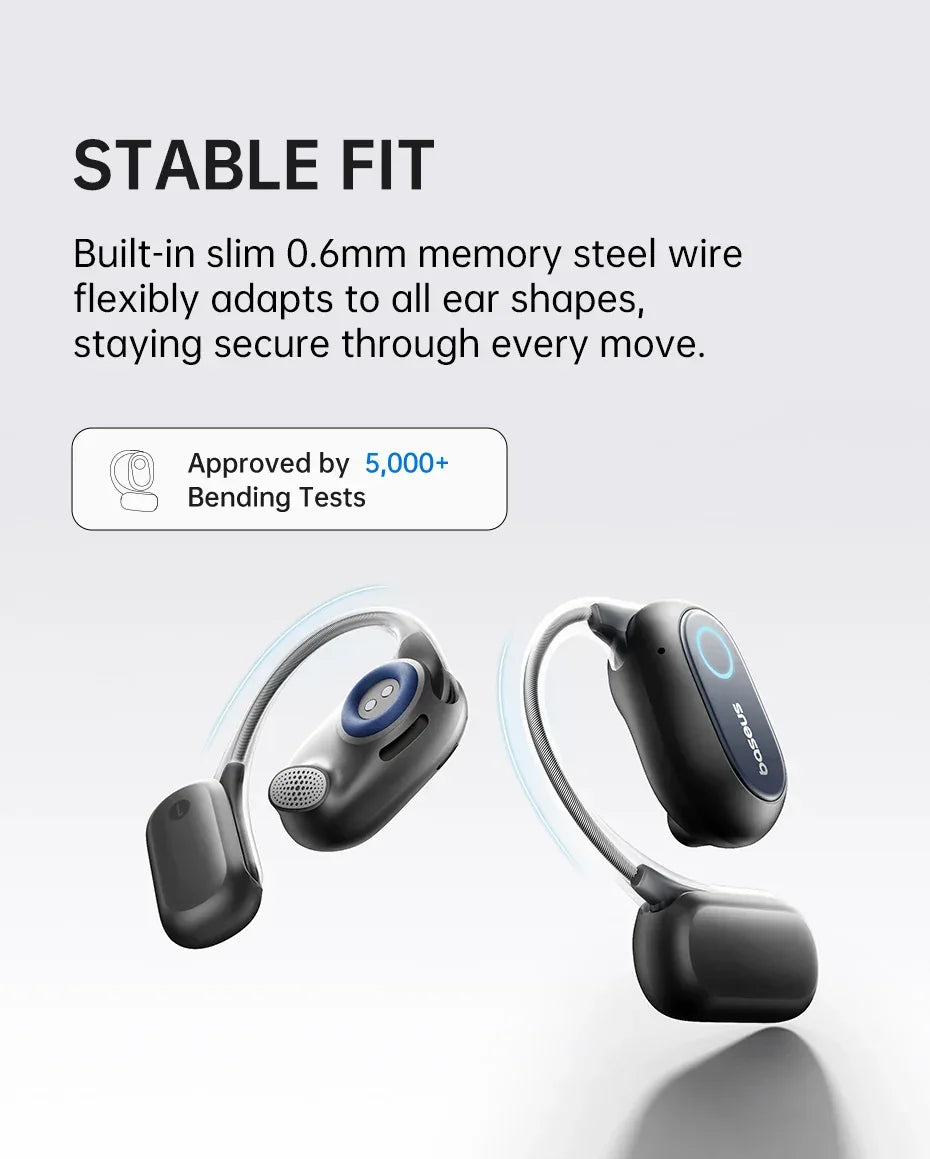 Baseus Bowie MF1/Eli 15i Fit Open-Ear Sport Wireless Earphones Bluetooth 5.4 EarHooks Big Bass Sport Earbuds 60Hrs Playtime Tidesmit