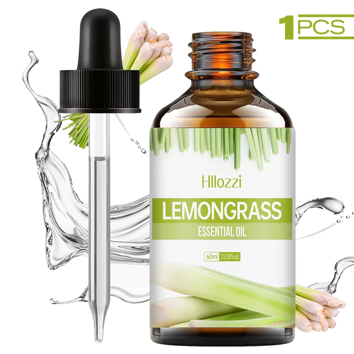 Lemongrass essential oil can be used in skincare, bath products, and diffusers and is suitable for all skin types.